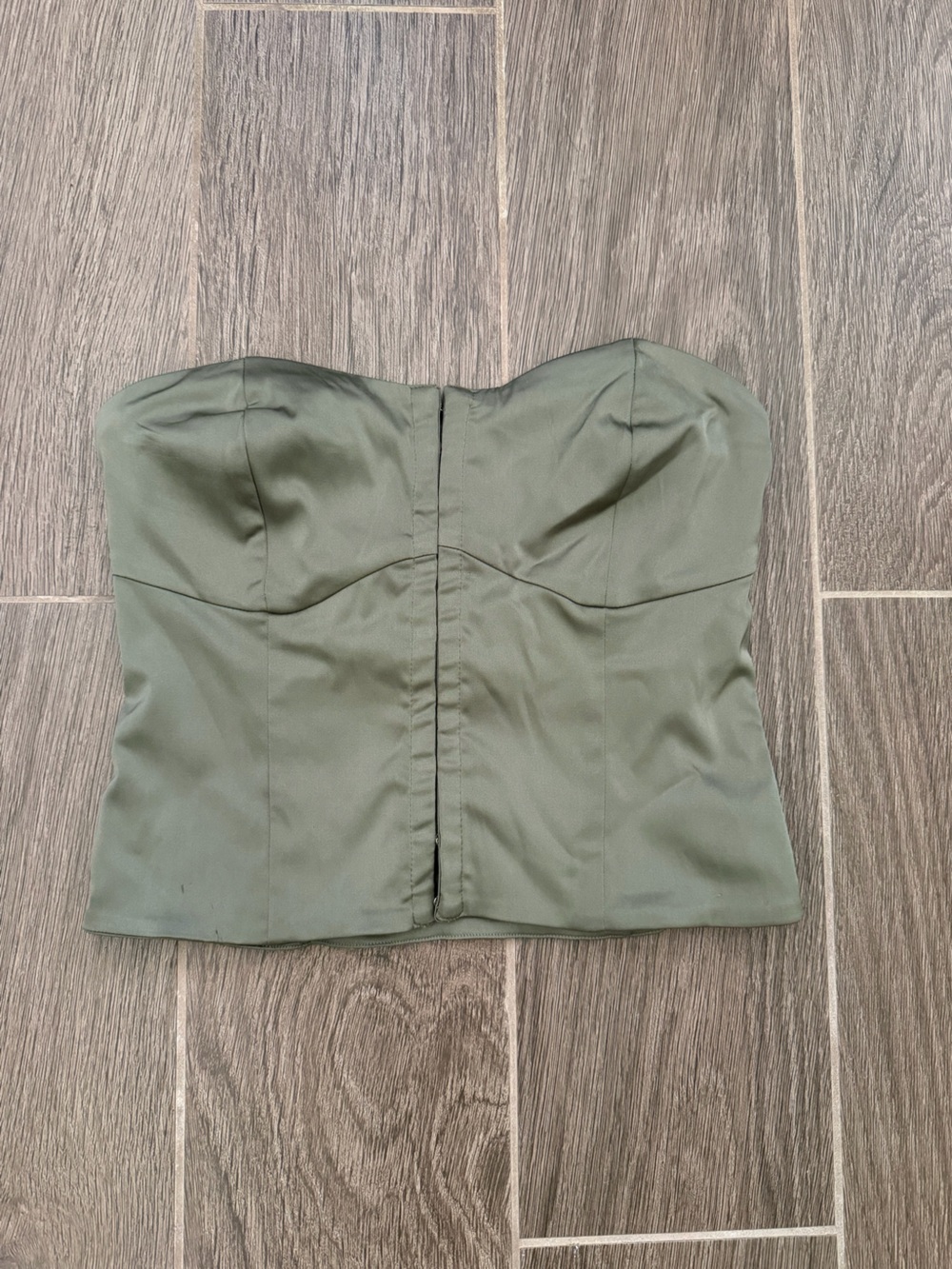 A&F Strapless Olive Green Bustier Top